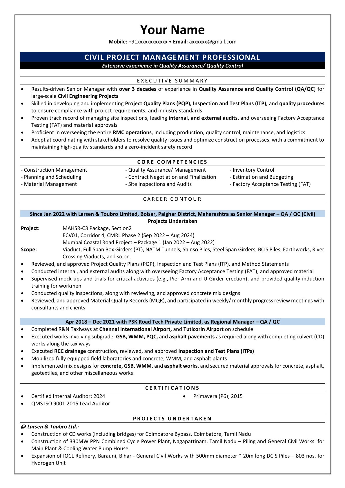 QA engineer resume sample